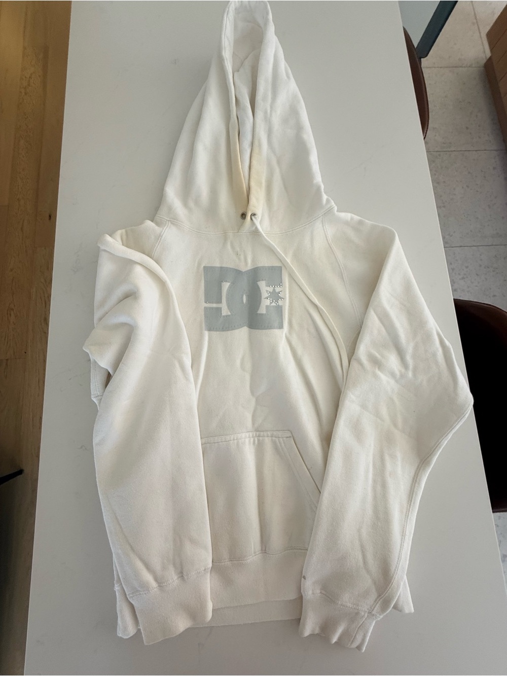 Vintage DC Shoes White Logo Hoodie